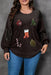 Sequin Embellished Christmas Plus Size Long Sleeve Sweatshirt