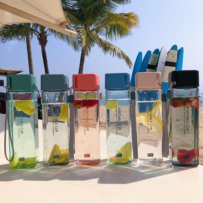 Simple Transparent 500ml Heat-Resistant Beverage Bottles
