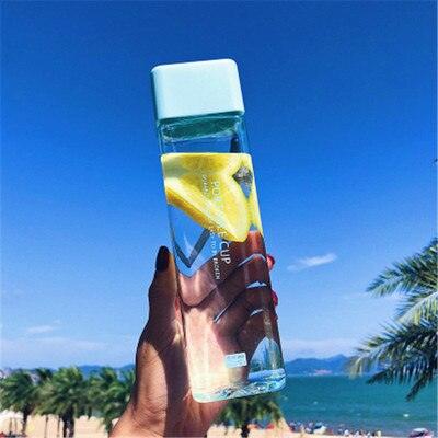 500ml Transparent Heat-Resistant Water Bottle for On-the-Go Hydration