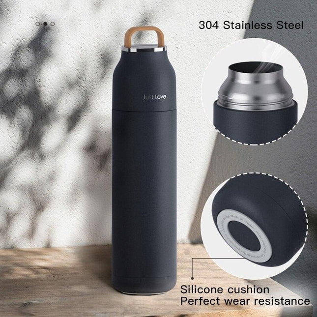 Hydration Companion: Sleek Stainless Steel Water Bottle for On-the-Go Refreshment
