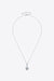 Sophisticated Moissanite Sterling Silver Necklace - 2 Carat Sparkling Stone