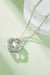 Shimmering Shamrock Moissanite Pendant Necklace with Zircon Accents