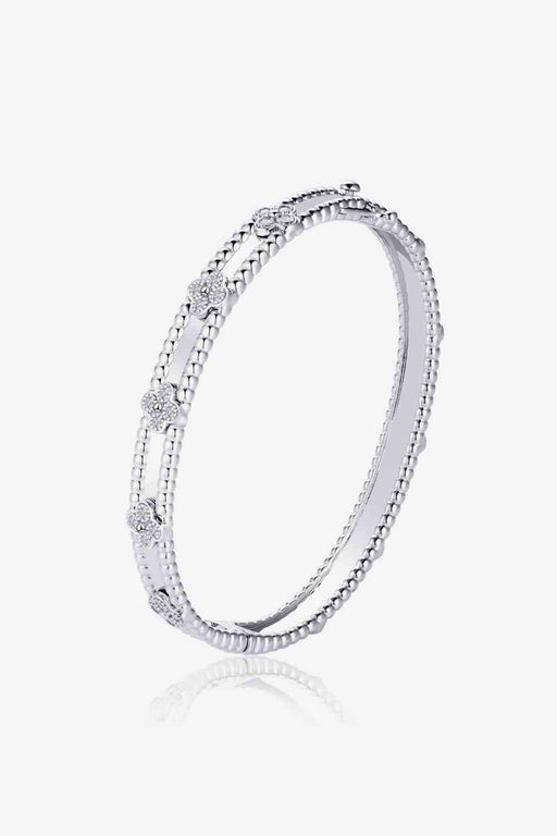 Lavish Lab-Diamond Sterling Silver Bracelet - Elite Style
