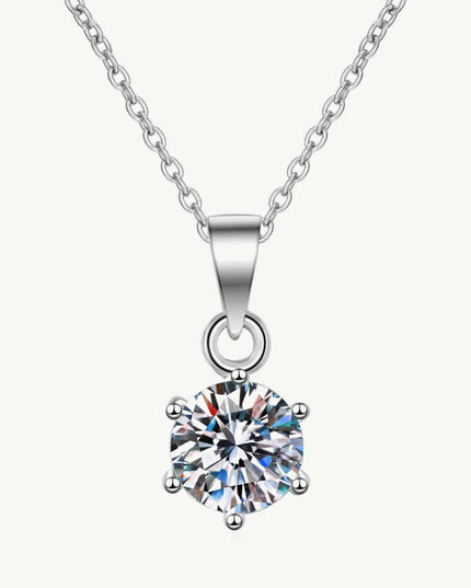 Dazzling Lab-Grown Diamond Sterling Silver Pendant Necklace