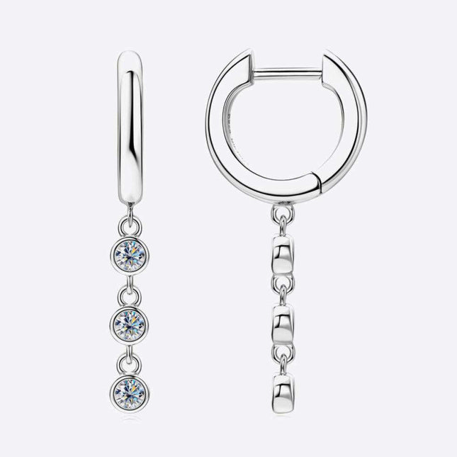 Brilliant Moissanite Sterling Silver Stud Earrings with Luxurious Gift Presentation