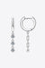 Elegant Sterling Silver Earrings Set with Sparkling Moissanite Stones