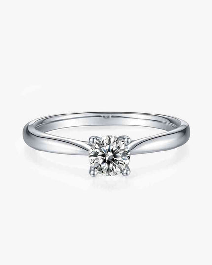 Platinum Moissanite Engagement Ring - Exquisite Symbol of Love