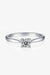 Platinum Moissanite Solitaire Ring - Elegant Jewelry Piece