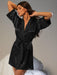Luxurious Half Sleeve Wrap Robe for Sophisticated Lounging