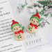 Snowman Rhinestone Earrings - Festive Winter Sparkle