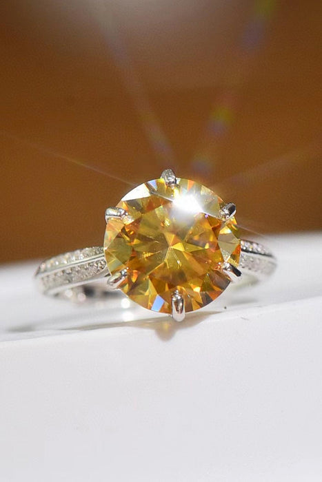 Chic Elegance: 3 Carat Lab-Created Moissanite Sterling Silver Ring