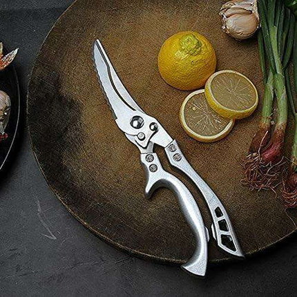 Versatile Precision Kitchen Scissors - Effortlessly Cut Through Meat, Bones, and Vegetables