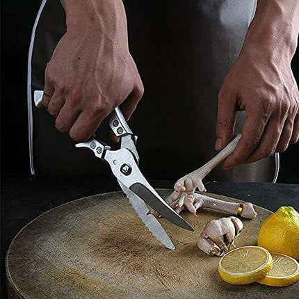 Versatile Precision Kitchen Scissors - Effortlessly Cut Through Meat, Bones, and Vegetables