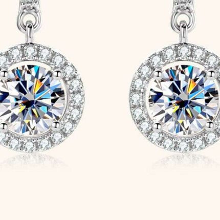 Radiant Moissanite Teardrop Earrings - Sterling Silver Sophistication