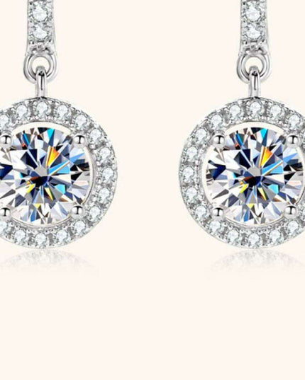 Radiant Moissanite Teardrop Earrings - Sterling Silver Sophistication