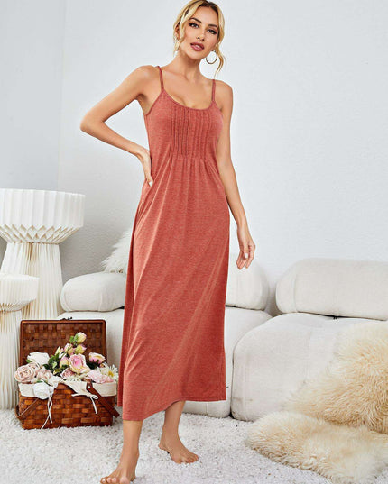 Chic Sleeveless Nightgown with Stylish Scoop Neck for Ultimate Comfort