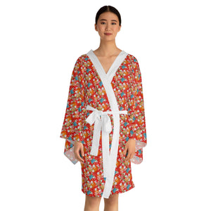 Kireiina Japanese Traditional Floral Long Sleeve Kimono Robe-Clothing, Shoes & Jewelry›Women›Clothing›Lingerie, Sleep & Lounge›Sleep & Lounge›Robes-Kireiina-XS-White-Très Elite