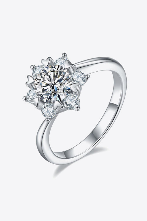 1 Carat Lab-Diamond Zircon Ring in Sterling Silver and Platinum Finish