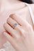 Luxurious Lab-Diamond Sterling Silver Ring with Adjustable Fit and Quality Assurance