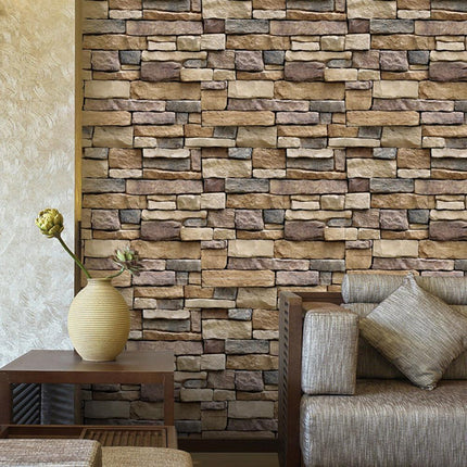 Vintage Brick 3D Self-Adhesive Wallpaper Decal for Home Makeover