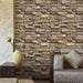 Rustic Charm Brick Style 3D Wall Sticker for Easy Home Decor