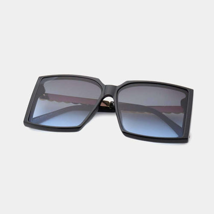 Trendy Square Sunglasses with Durable Hybrid Temples for Ultimate UV Protection