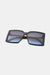 Square Polycarbonate Sunglasses with Metal-Plastic Hybrid Temple and UV400 Protection for Stylish Eye Care