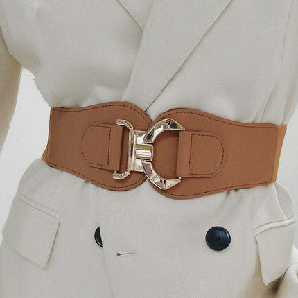 Elegant Alloy Closure Elastic Waist Belt for Stylish Comfort