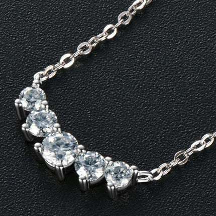 Elegant Moissanite Sterling Silver Pendant Necklace - A Touch of Luxury