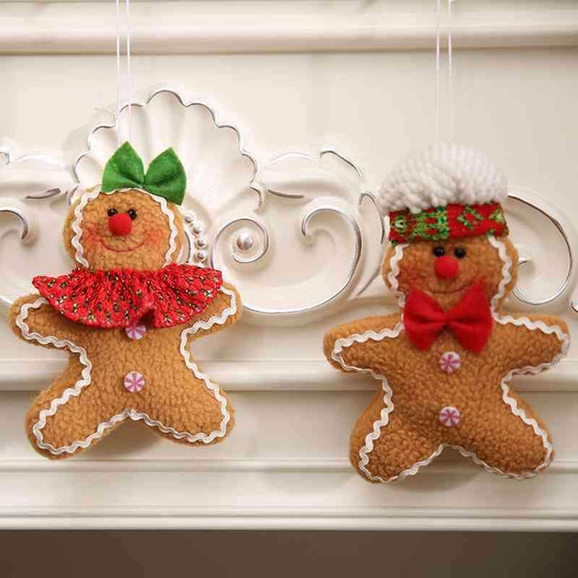 Whimsical Gingerbread Man Christmas Decoration - Charming Holiday Bauble