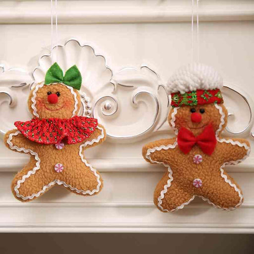 Gingerbread Man Christmas Decoration - Whimsical Holiday Ornament