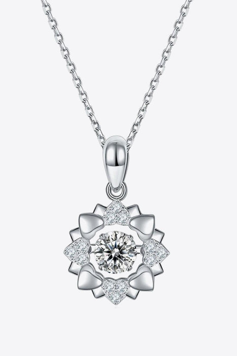 Floral Elegance Moissanite Necklace Set with Sparkling Zircon Accents