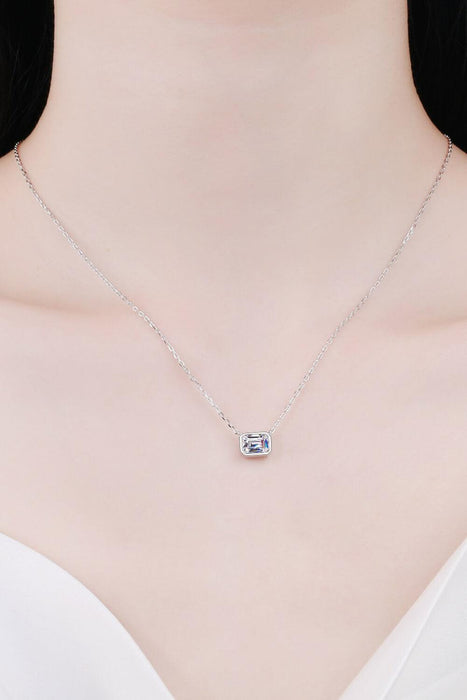 1 Carat Moissanite Sterling Silver Necklace - Timeless Elegance and Sparkling Brilliance