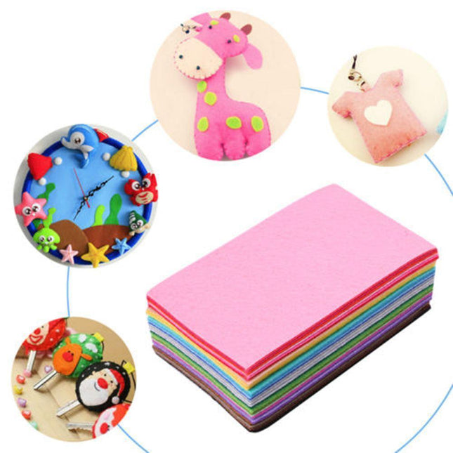 Colorful 40-Piece Nonwoven Felt Craft Kit for Creative DIY Endeavors