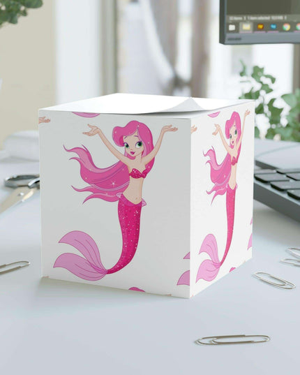 Enchanting Mermaid Memo Cube with Customizable Design Options