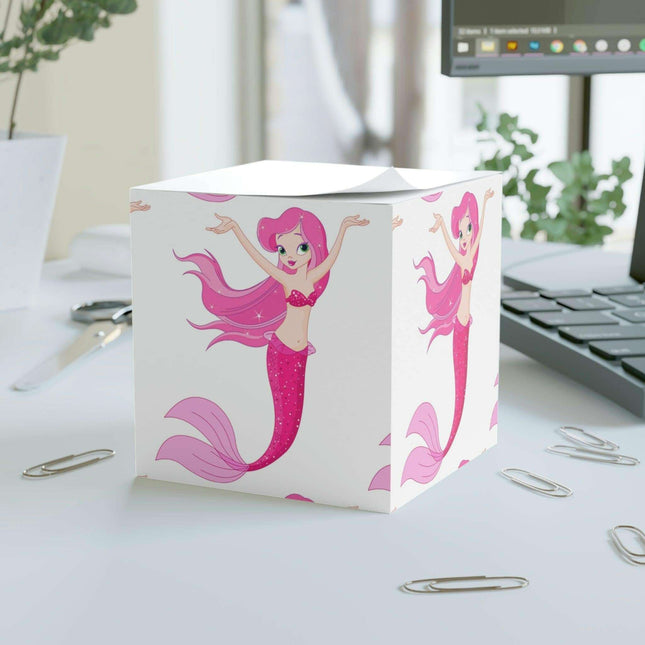 Enchanting Mermaid Memo Cube with Customizable Design Options