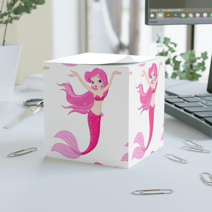 Enchanting Mermaid Sticky Note Cube for Captivating Notes