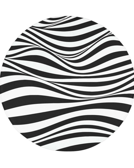 Customizable Elite Illusion Abstract Bath Mat - Chic Bathroom Decor by Maison d'Elite