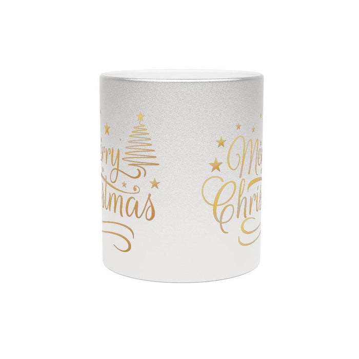 Holiday Sparkle Metallic Mug Set for Festive Moments (Gold / Silver)