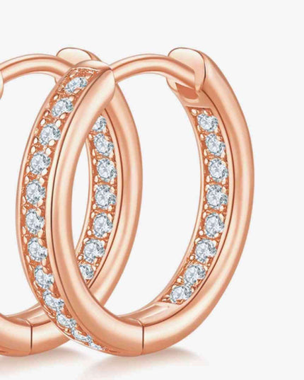 Elegant Moissanite Huggie Earrings in 925 Sterling Silver with Luxurious Packaging