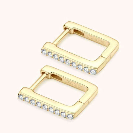 Stylish Moissanite Geometric Earrings: Timeless Sophistication for Any Event