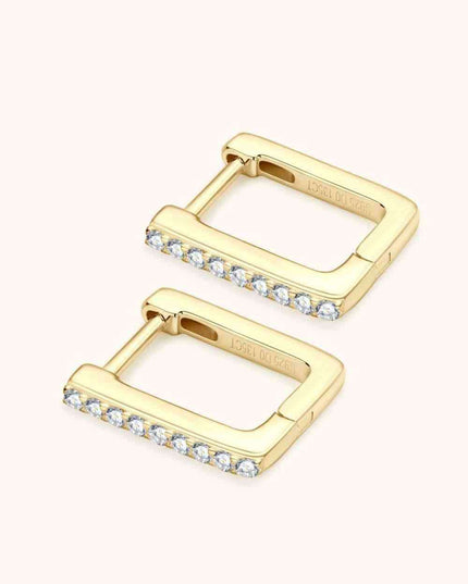 Stylish Moissanite Geometric Earrings: Timeless Sophistication for Any Event