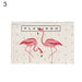 Chic Flamingo-Print Linen Table Mat for Heat Protection and Style