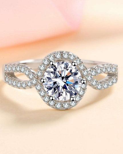 Modern Elegance: Sterling Silver Moissanite Ring