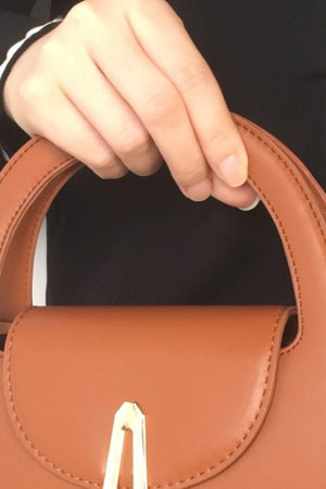 PU Leather Handbag-Trendsi-Caramel-One Size-Très Elite