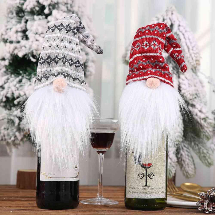 Elegant Wine Bottle Covers Duo in Vibrant Hues
