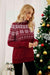 Winter Wonderland Christmas Snowflake Turtleneck Sweater - Women's Festive Fair Isle Pullover