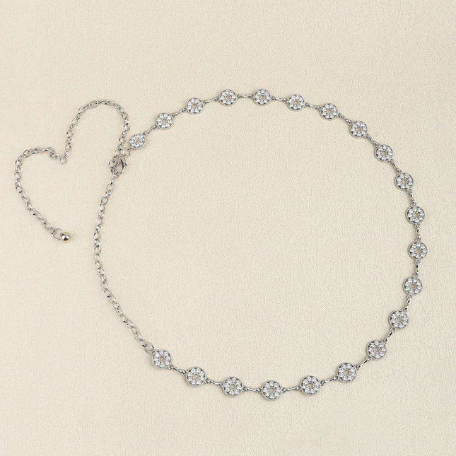 Radiant Rhinestone Adorned Belt for Effortless Style