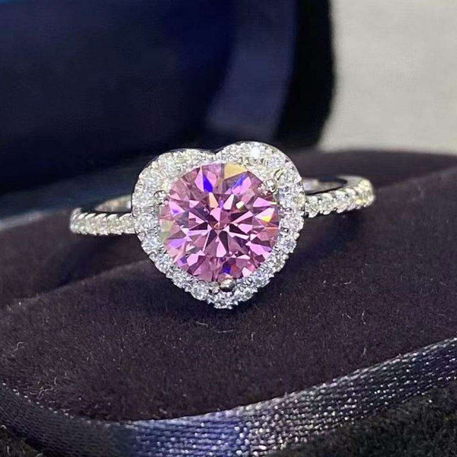 Eternal Love Heart Moissanite Engagement Ring