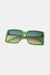 Square Polycarbonate Sunglasses with Metal-Plastic Hybrid Temple